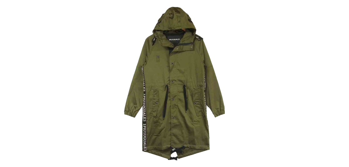 ウノピュウノウグァーレトレ BC01 ライン ロゴ テープ ストレッチ ベンチ コート カーキ系 買取実績