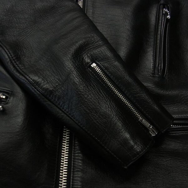 666 LJM-1TFBS ホースハイド 茶芯 タイトフィット バックサイドベルト レザー ダブルライダース ジャケット 買取実績 画像