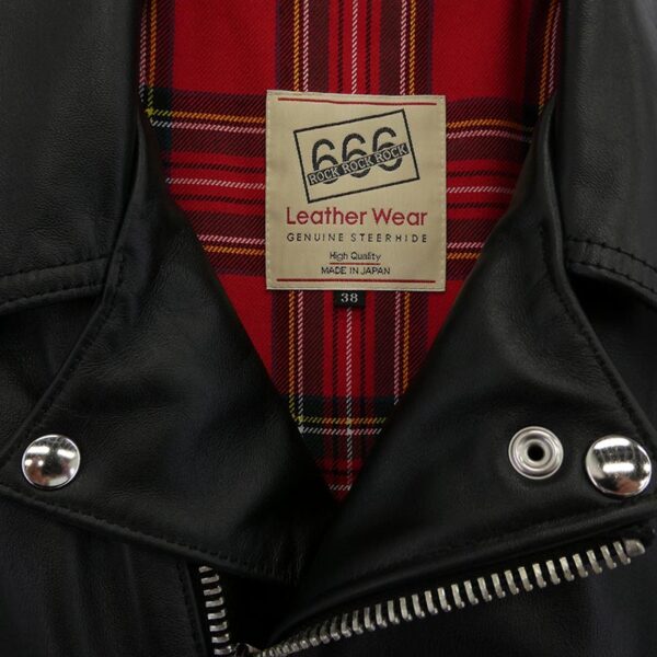 666 LJM-1TF 赤タータン裏地 サイドベルト ステアハイド タイトフィット ライダースジャケット 買取実績 画像