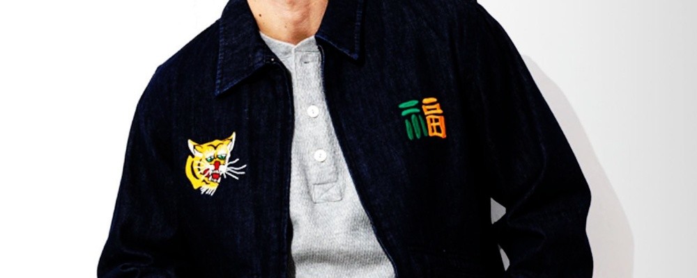 DENIM VIETNAM JACKET (PARACHUTE)着用画像