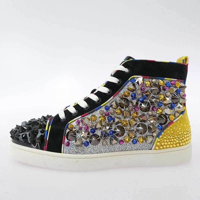 クリスチャンルブタン REMIX FLAT PAT スパイク スタッズ ハイカットスニーカー 買取実績