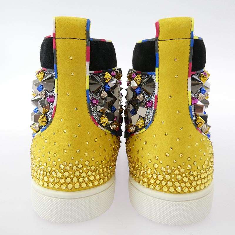 クリスチャンルブタン REMIX FLAT PAT スパイク スタッズ ハイカットスニーカー 買取実績 画像