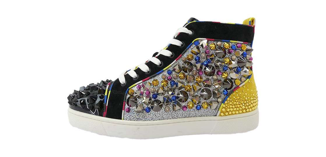 クリスチャンルブタン REMIX FLAT PAT スパイク スタッズ ハイカットスニーカー 買取実績