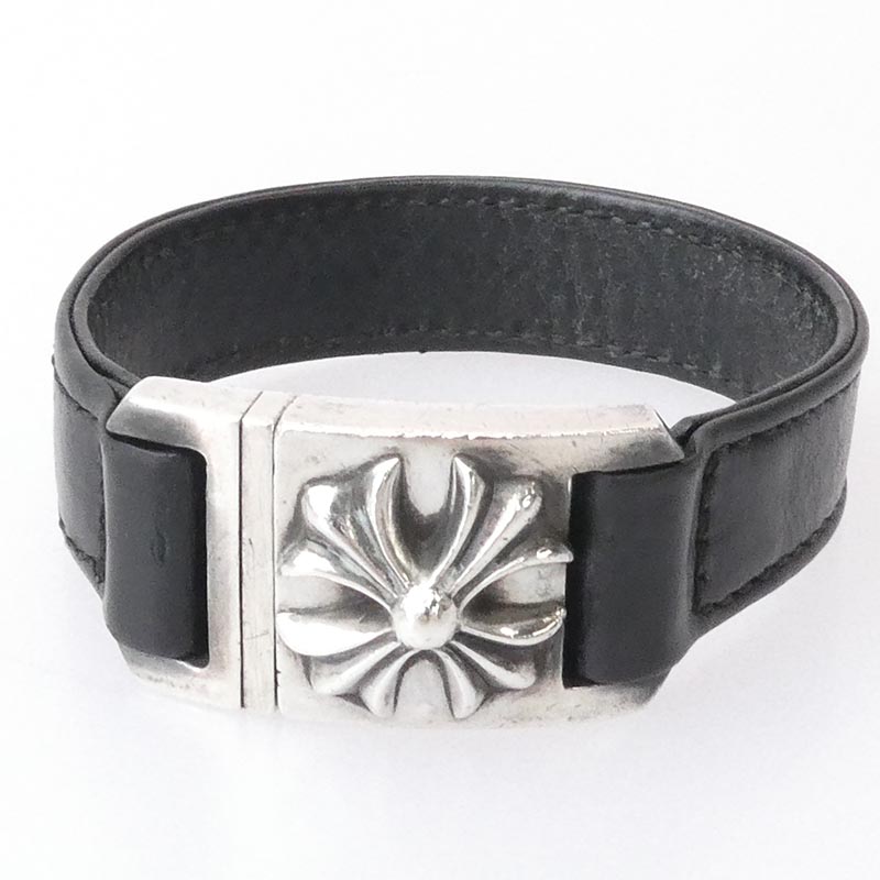 クロムハーツ（原本無） HARNESS CLASP ハーネスクラスプ CHプラス レザー ブレスレット 買取実績 画像