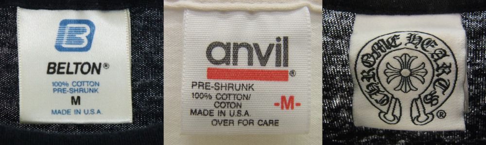 オールドクロムハーツの見分け方・年代判別ガイド アパレルの年代判別:初期タグ・中期タグ・後期タグの違い 画像