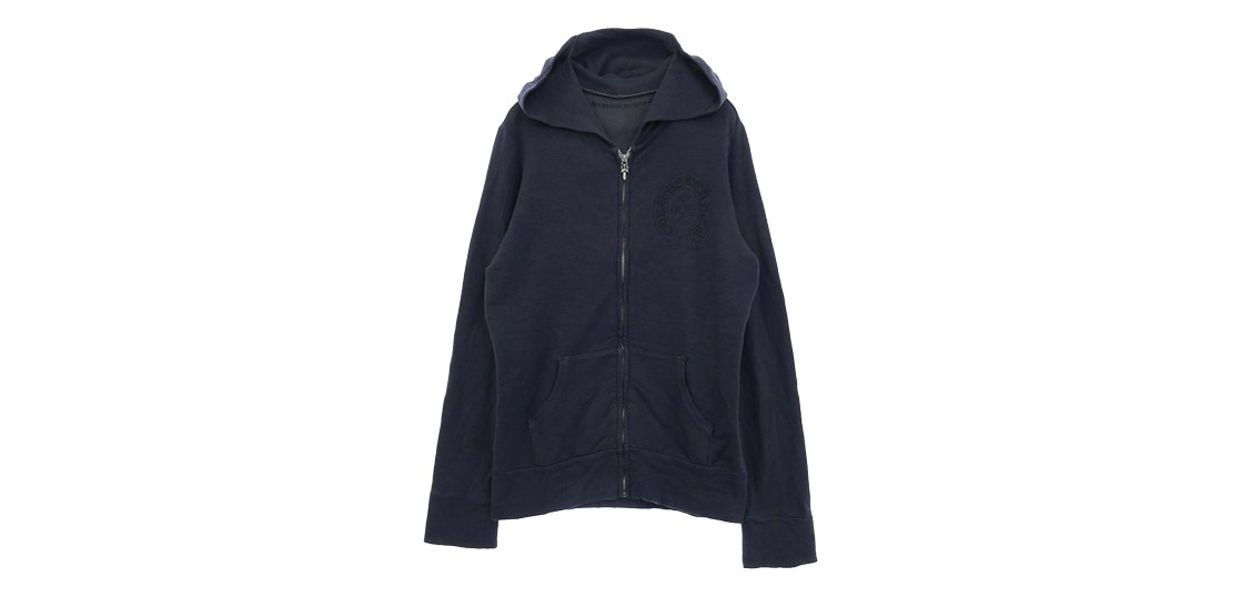 クロムハーツ（原本無） 星条旗バックプリント ホースシュー 胸ロゴ ダガージップ フルジップ パーカー フーディー 買取実績