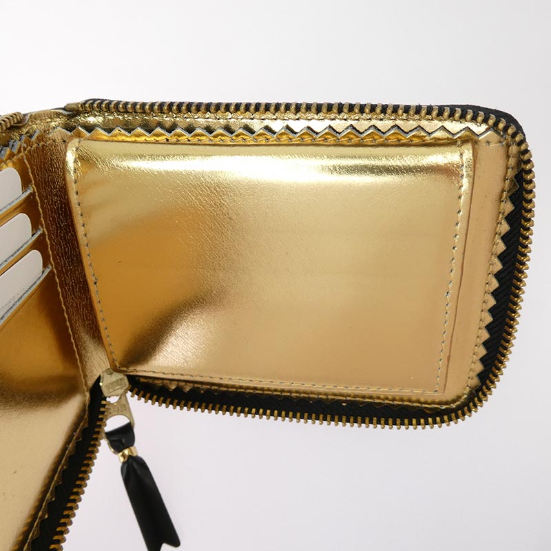 コムデギャルソン SA7100MI MIRROR INSIDE ZIP WALLET GOLD ミラーインサイド ファスナー コンパクトウォレット 買取実績 画像