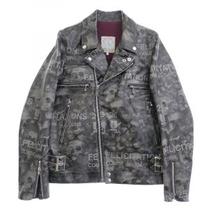 コムデギャルソン UCQ9208 25周年記念 スカルロゴ ダブル ライダースジャケット 買取実績 画像