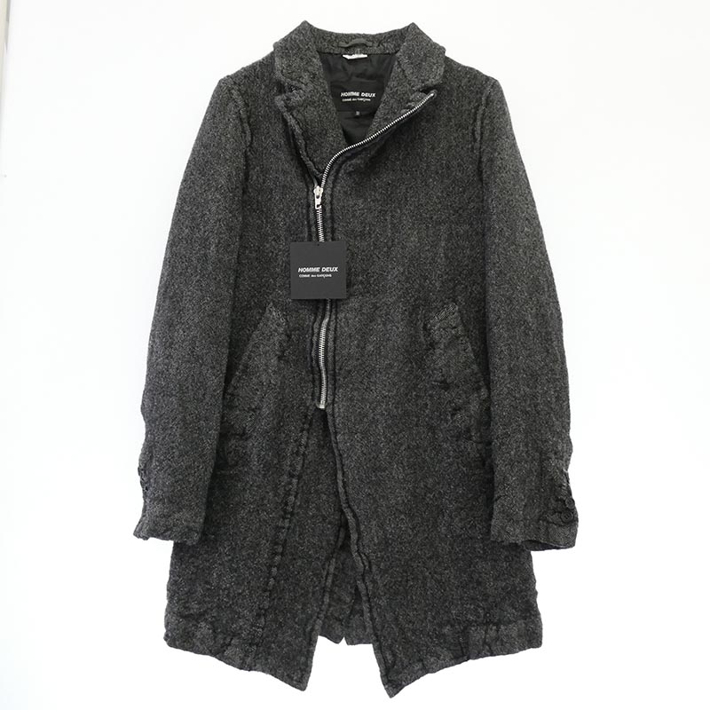 コムデギャルソンオムドゥ 25AW DP-C002-051 製品加工ウール縮絨 ジップアップ ロングコート ジャケット 買取実績