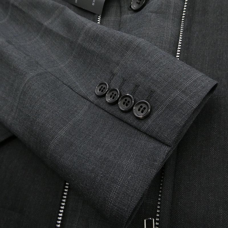 コムデギャルソンオムドゥ 25AW DP-J048-051 チェック柄 ドッキング フロントジップデザイン テーラードジャケット 買取実績 画像