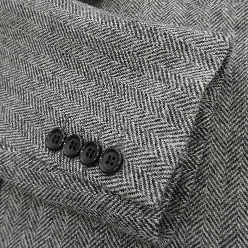 コムデギャルソンオムドゥ 25AW DP-J052-051 ヘリンボーン ピークドラペル ジップアップ チェスターコート 買取実績 画像