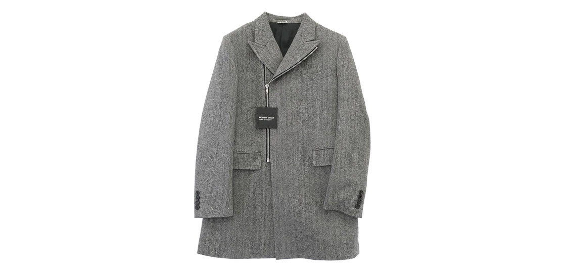 コムデギャルソンオムドゥ 25AW DP-J052-051 ヘリンボーン ピークドラペル ジップアップ チェスターコート 買取実績
