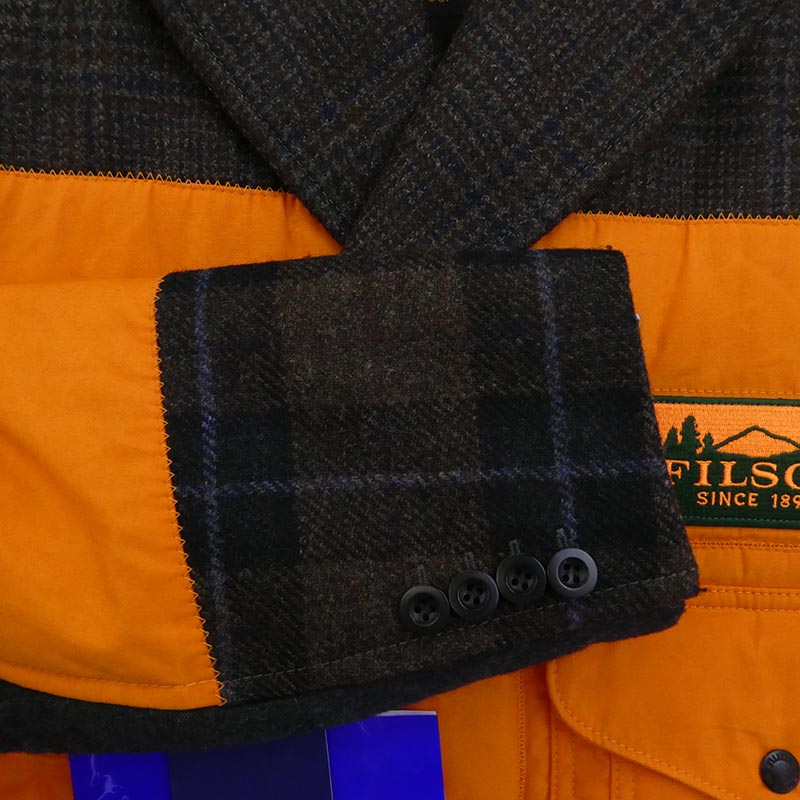 ジュンヤワタナベコムデギャルソンマン 25AW WP-C005 Wネーム ドッキング パッチワーク コート ジャケット 買取実績 画像