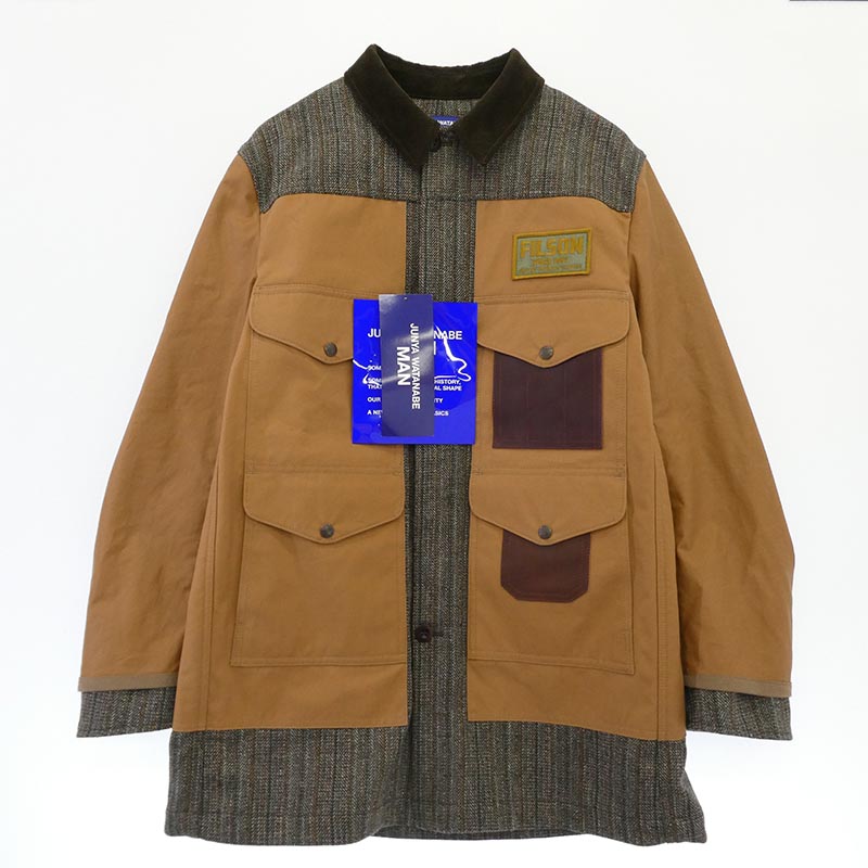 ジュンヤワタナベコムデギャルソンマン 25AW WP-C014 ウール 襟コーデュロイ レザーパッチ 切替 ジャケット 買取実績