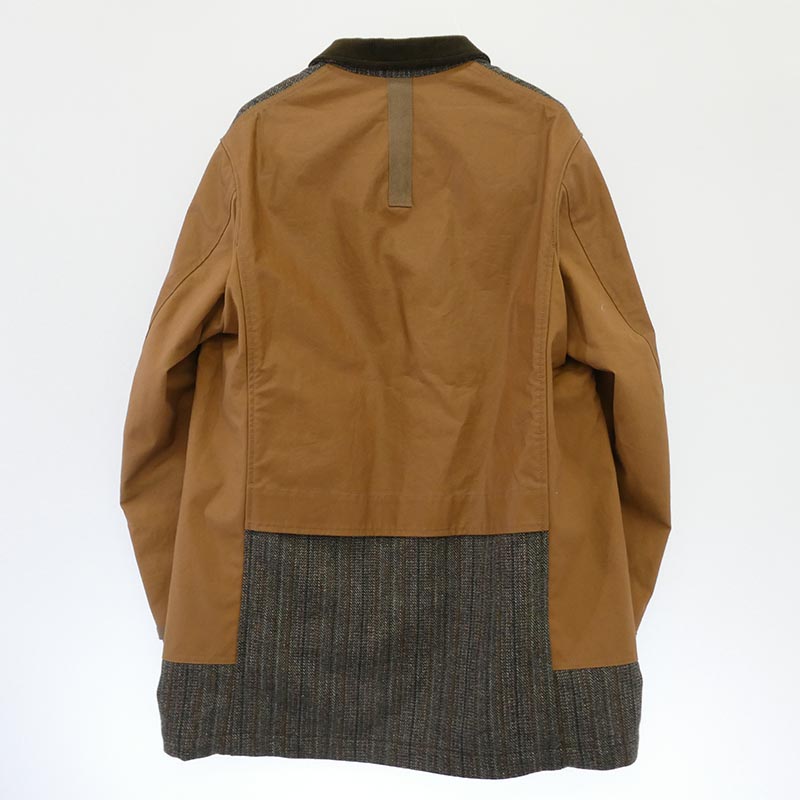 ジュンヤワタナベコムデギャルソンマン 25AW WP-C014 ウール 襟コーデュロイ レザーパッチ 切替 ジャケット 買取実績 画像