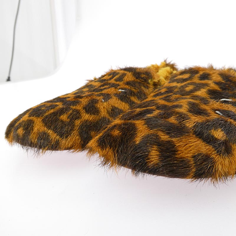 メゾンマルジェラ 四つタグ レオパード フェイクファー フラット パンプス シューズ 買取実績 画像