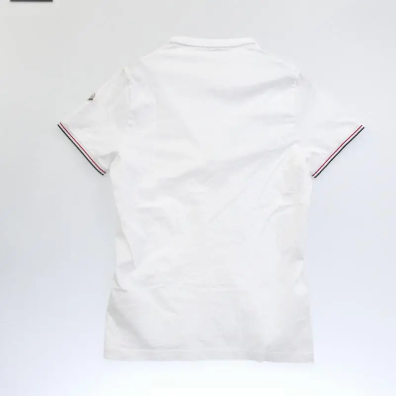 MONCLER モンクレール C10918019800 MAGLIA T-SHIRT マグリア ポケット 半袖Ｔシャツ ホワイト系 M【中古】 D (傷や汚れあり)】MONCLER モンクレール Tシャツ C10918019800