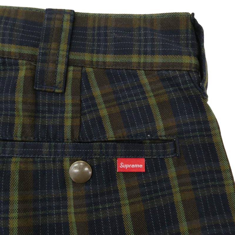 シュプリーム 23SS Work Pant navy plaid プレイドチェック ワークパンツ 買取実績 画像