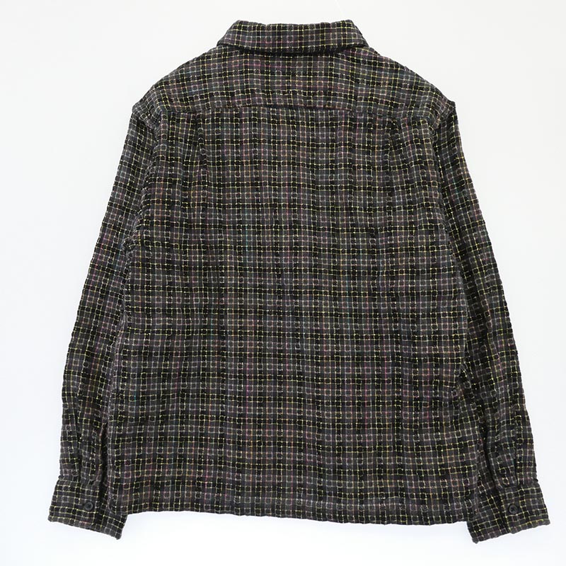 シュプリーム 25AW Metallic Plaid Zip Up Shirt Washed Black メタリック チェック ジップアップ シャツ 買取実績 画像