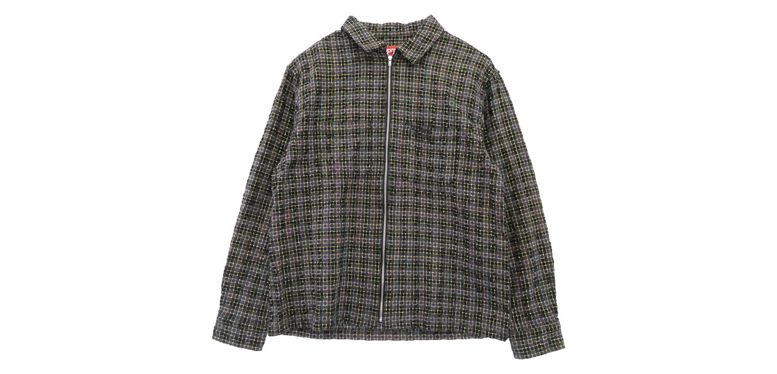 シュプリーム 25AW Metallic Plaid Zip Up Shirt Washed Black 買取実績