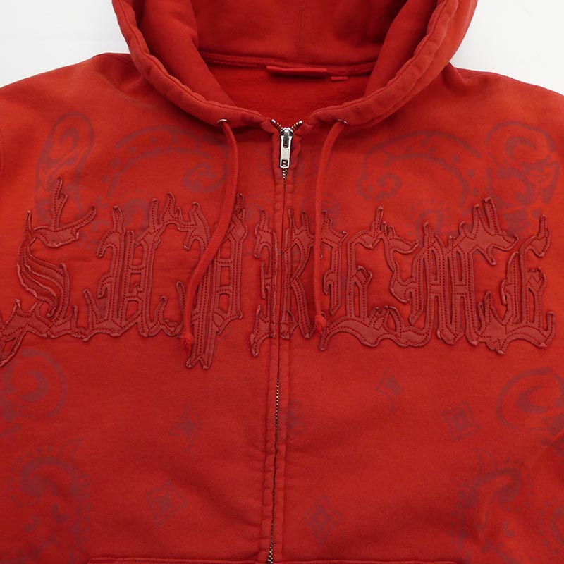 シュプリーム 25SS Leather Applique Zip Up Hooded Sweatshirt レザー アップリケ ジップアップ フーディー スウェットシャツ パーカー 買取実績 画像
