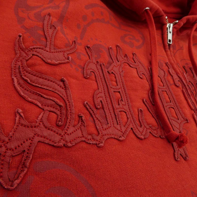 シュプリーム 25SS Leather Applique Zip Up Hooded Sweatshirt レザー アップリケ ジップアップ フーディー スウェットシャツ パーカー 買取実績 画像