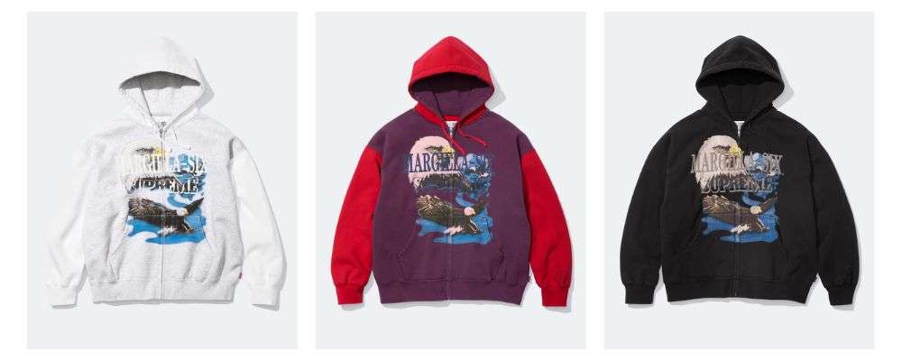 Supreme 2026SS Week4発売予定アイテムまとめ|ブランド古着買取専門店LIFEEagle Zip Up Hooded Sweatshirt ¥46,200画像