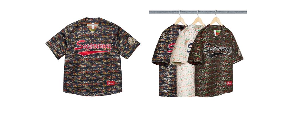 Supreme 2026SS Week5発売予定アイテムまとめ｜ブランド古着買取専門店LIFEFloral Jacquard Baseball Jersey 27,500円画像