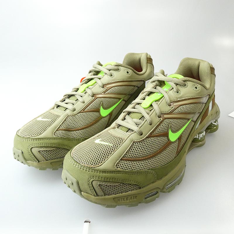 シュプリーム DN1615-200 【フェイクバスターズ鑑定済み】Shox Ride 2 Neutral Olive Electric Green-Pilgrim ショックスライド スニーカー 買取実績 画像