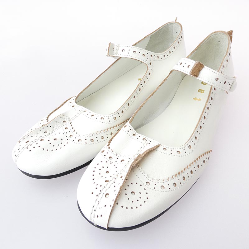 タオ コムデギャルソン 25AW TZ-K108-001 ウィングチップ ストラップ フラットシューズ レザー パンプス 買取実績 画像