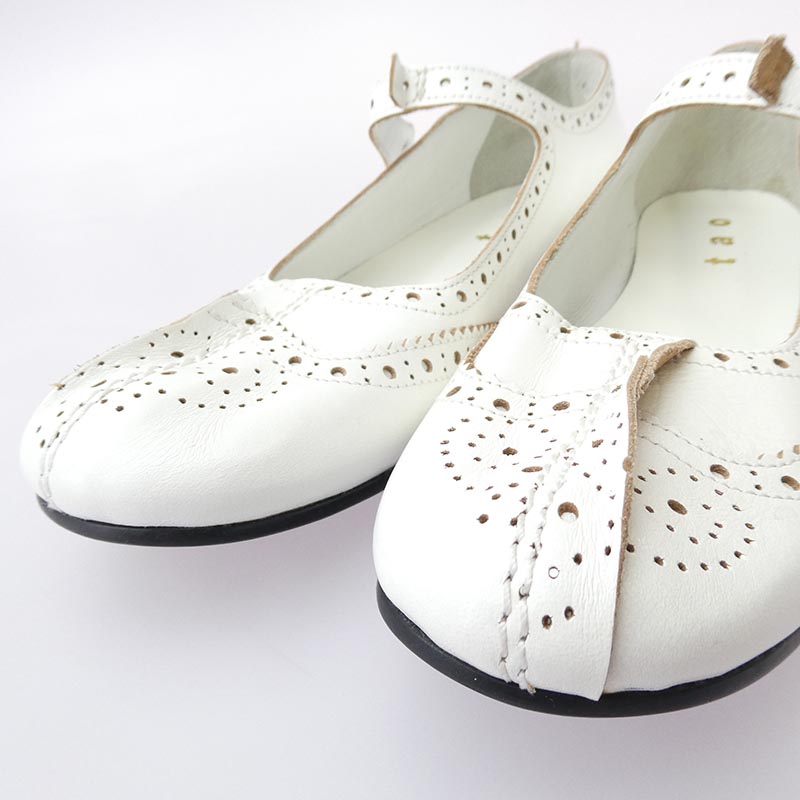 タオ コムデギャルソン 25AW TZ-K108-001 ウィングチップ ストラップ フラットシューズ レザー パンプス 買取実績 画像