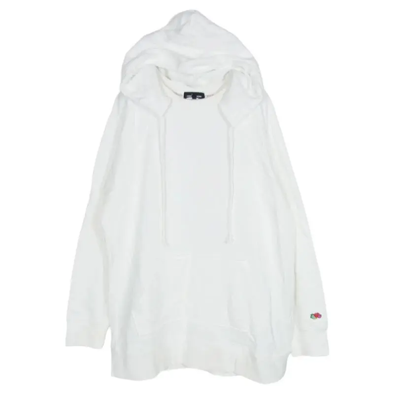 tricot COMME des GARCONS トリココムデギャルソン TH-T002 FRUIT OF THE LOOM フルーツ オブザルーム 後付け プルオーバーパーカー ホワイト系 M【中古】 トリココムデギャルソン TH-T002 FRUIT OF THE LOOM フルーツ オブザ