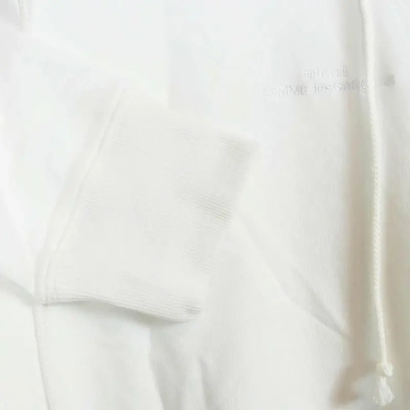 tricot COMME des GARCONS トリココムデギャルソン TH-T002 FRUIT OF THE LOOM フルーツ オブザルーム 後付け プルオーバーパーカー ホワイト系 M【中古】 トリココムデギャルソン TH-T002 FRUIT OF THE LOOM フルーツ オブザ