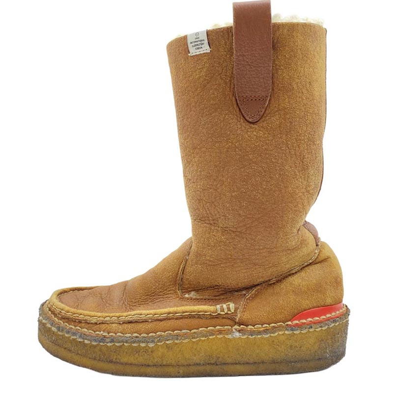 VISVIM V10001404-04 GRIDWOOD MOC TOE-FOLK グリッドウッド モックトゥ ムートン レザー ブーツ 買取実績 画像