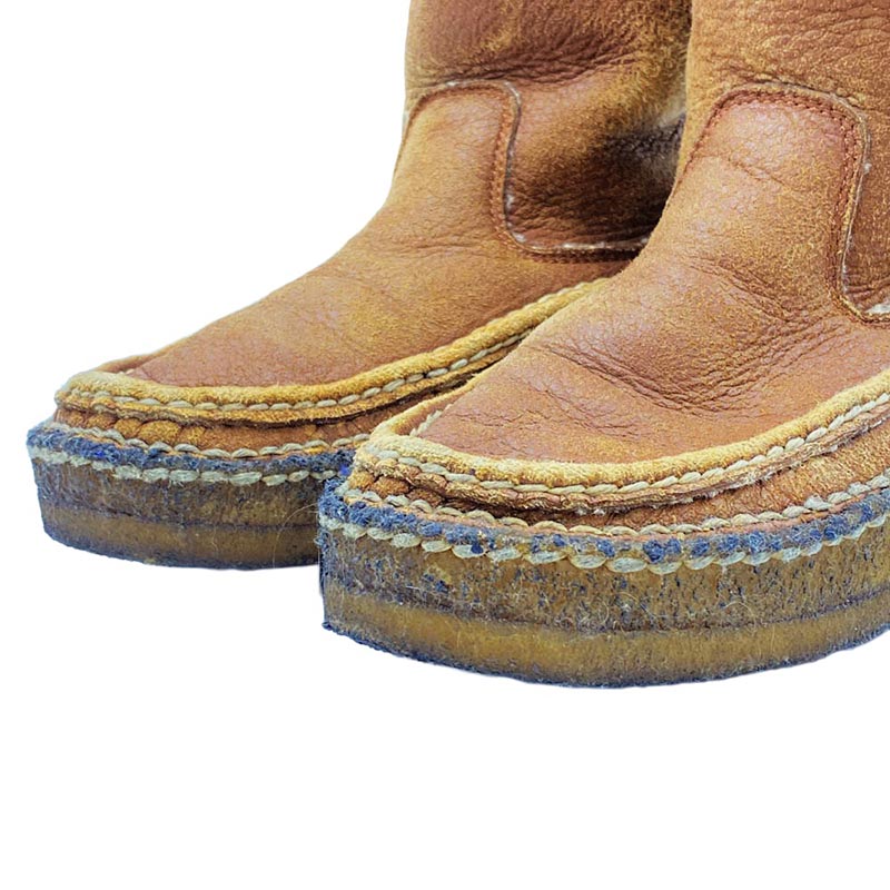 VISVIM V10001404-04 GRIDWOOD MOC TOE-FOLK グリッドウッド モックトゥ ムートン レザー ブーツ 買取実績 画像