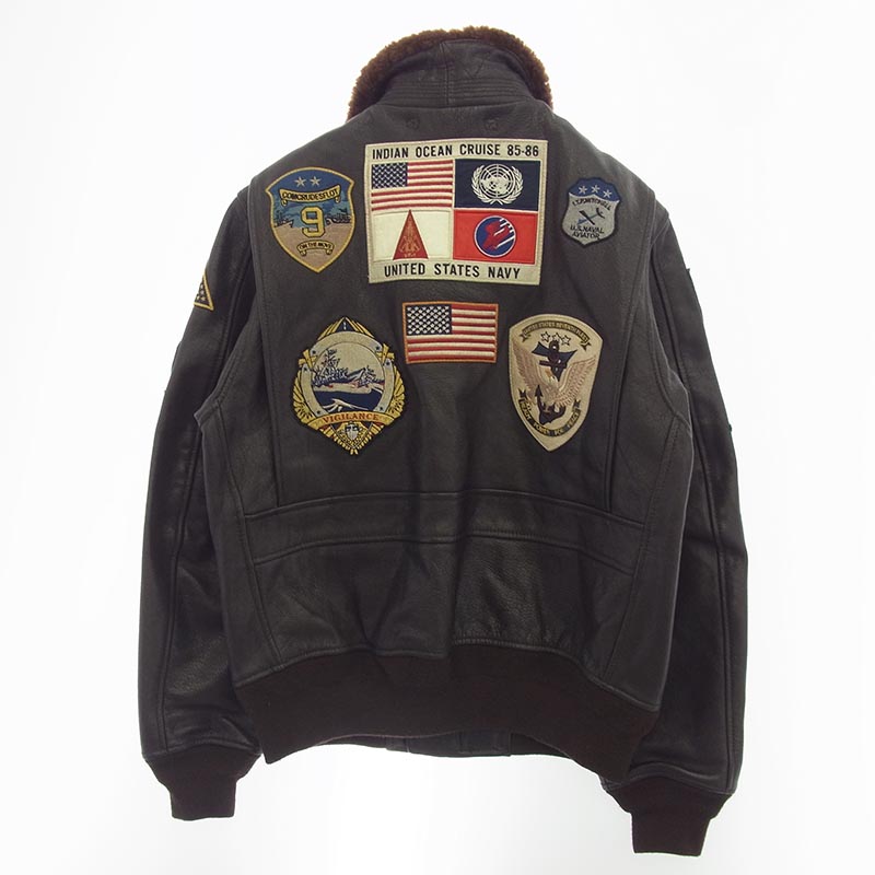 アヴィレックス 6101063 G-1 TOP GUN トップガン ゴートスキン レザー フライト ジャケット 買取実績 画像