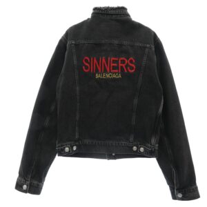 バレンシアガ 18SS 489847 TUE14 SINNERS DENIM JACKET ダメージ加工 ロゴ刺繍 デニム ジャケット 買取実績 画像