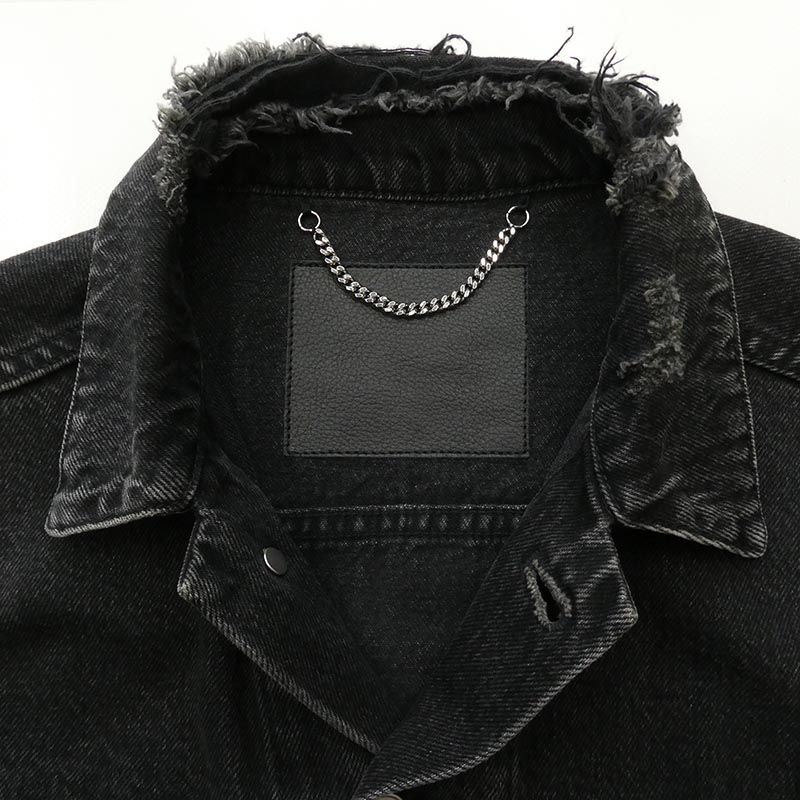 バレンシアガ 18SS 489847 TUE14 SINNERS DENIM JACKET ダメージ加工 ロゴ刺繍 デニム ジャケット 買取実績 画像