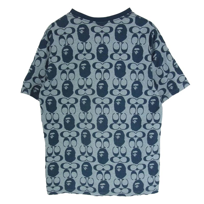 アベイシングエイプ 21SS 001CSH731901C × COACH Signature Monkey Tee コーチ シグネチャー モンキー総柄 半袖 Tシャツ カットソー 買取実績 画像