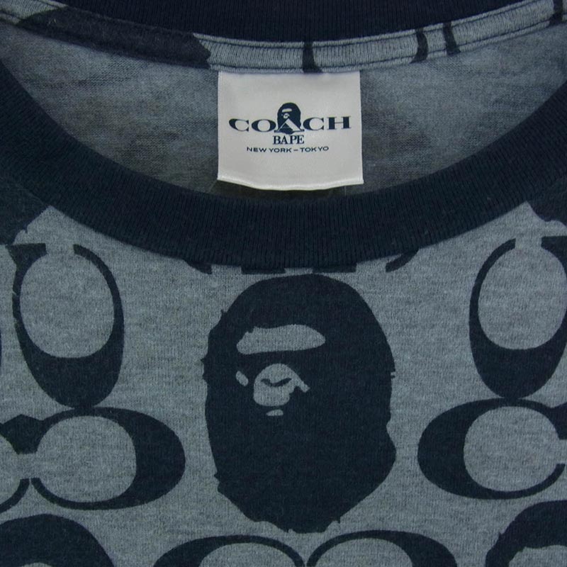 アベイシングエイプ 21SS 001CSH731901C × COACH Signature Monkey Tee コーチ シグネチャー モンキー総柄 半袖 Tシャツ カットソー 買取実績 画像