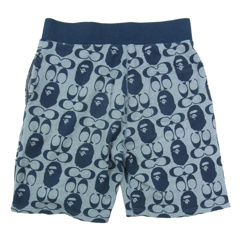 アベイシングエイプ 21SS 001SPH731902C × COACH Signature Monkey Pants コーチ シグネチャー スウェット ハーフ ショート パンツ 買取実績 画像