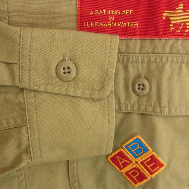 アベイシングエイプ CLASSIS COLLECTION RELAXED FIT BOYSCOUT SHIRT 復刻 ワッペン付 ボーイスカウト 長袖 シャツ  買取実績 画像