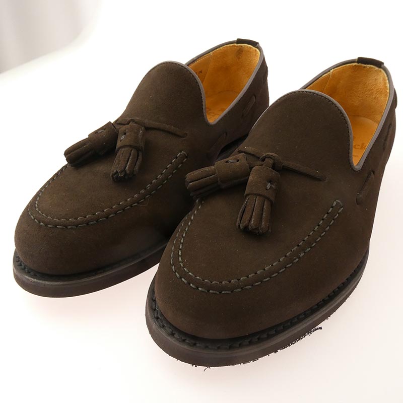 バーウィック 8491SBVIDB タッセル スエード ローファー シューズ 買取実績 画像