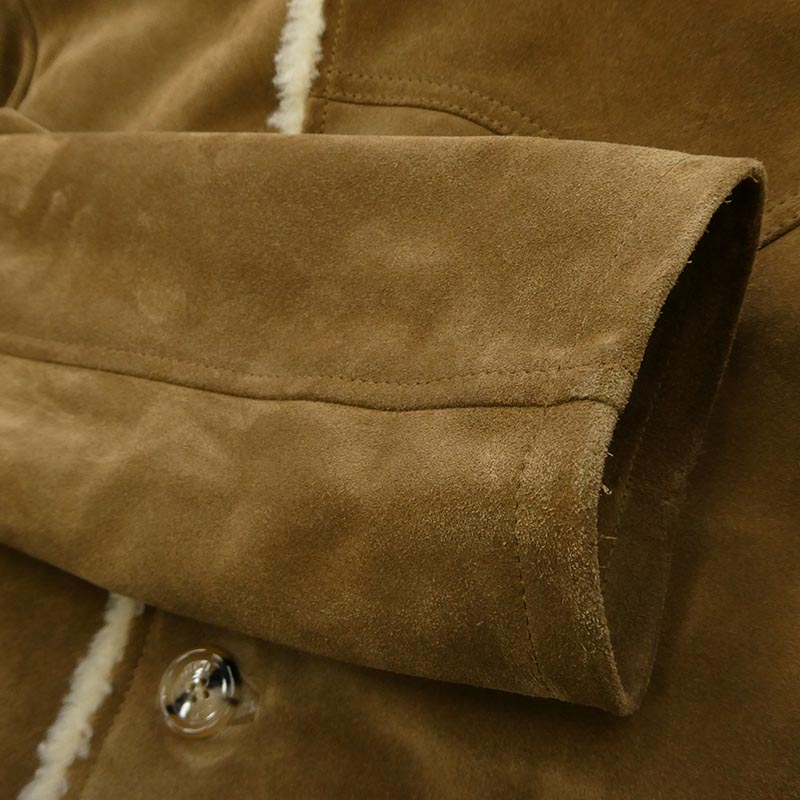 セリーヌ 24AW 2D500039F.14CI LOOSE COAT WITH SHEARLING INNER LINING IN SPLIT CALFSKIN シアリングコート スウェードジャケット ムートンブルゾン 買取実績 画像