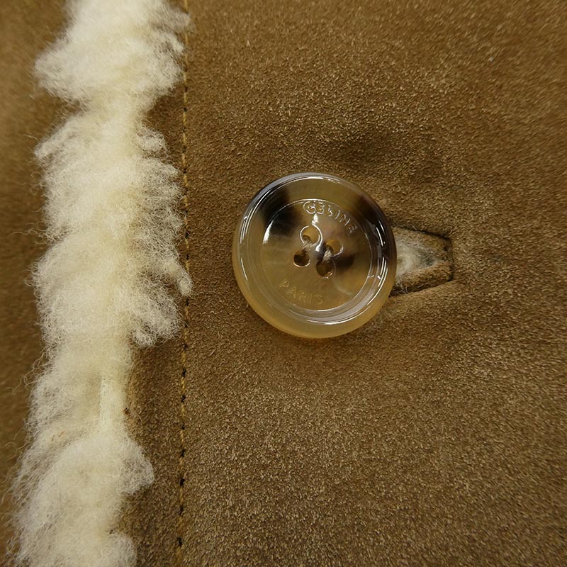 セリーヌ 24AW 2D500039F.14CI LOOSE COAT WITH SHEARLING INNER LINING IN SPLIT CALFSKIN シアリングコート スウェードジャケット ムートンブルゾン 買取実績 画像