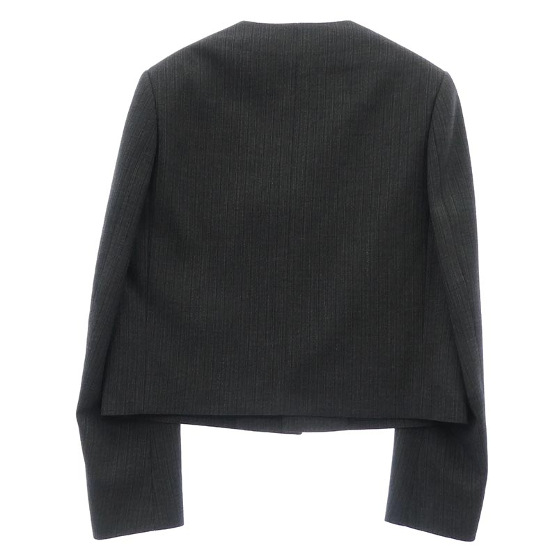 セリーヌ 2V25X154W-09AJ Short Mods Jacket In Wool Gabardine ノーカラー ショート モッズジャケット ウールギャバジン 買取実績 画像