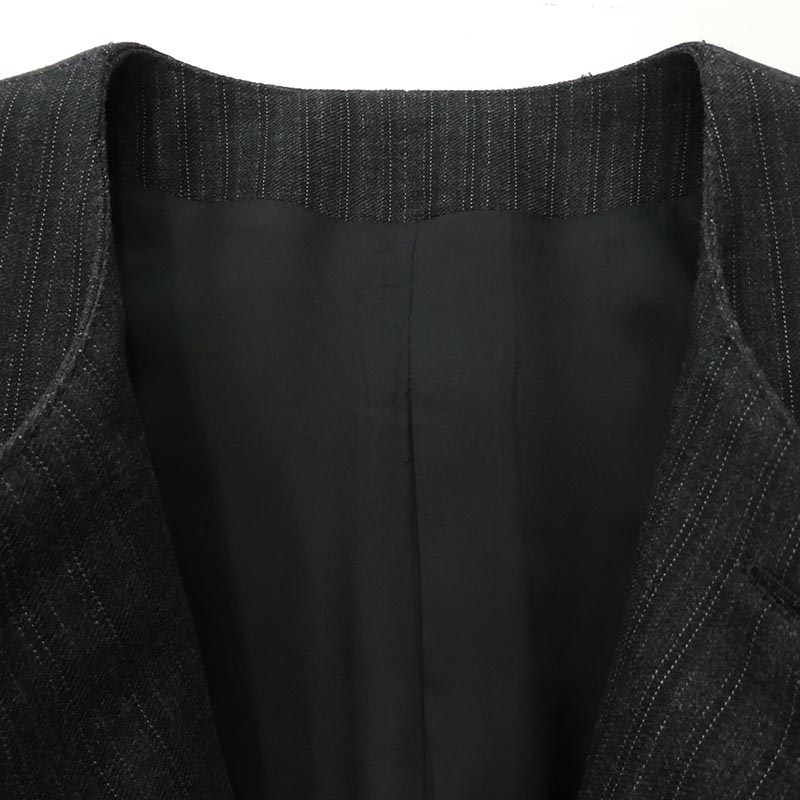 セリーヌ 2V25X154W-09AJ Short Mods Jacket In Wool Gabardine ノーカラー ショート モッズジャケット ウールギャバジン 買取実績 画像