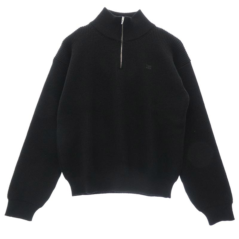 セリーヌ RY02Q0ZP2.38NO TRUCKER SWEATER IN RIBBED WOOL トラッカーセーター ハーフジップ ニット 買取実績 画像