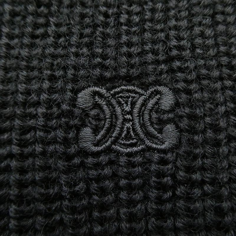 セリーヌ RY02Q0ZP2.38NO TRUCKER SWEATER IN RIBBED WOOL トラッカーセーター ハーフジップ ニット 買取実績 画像