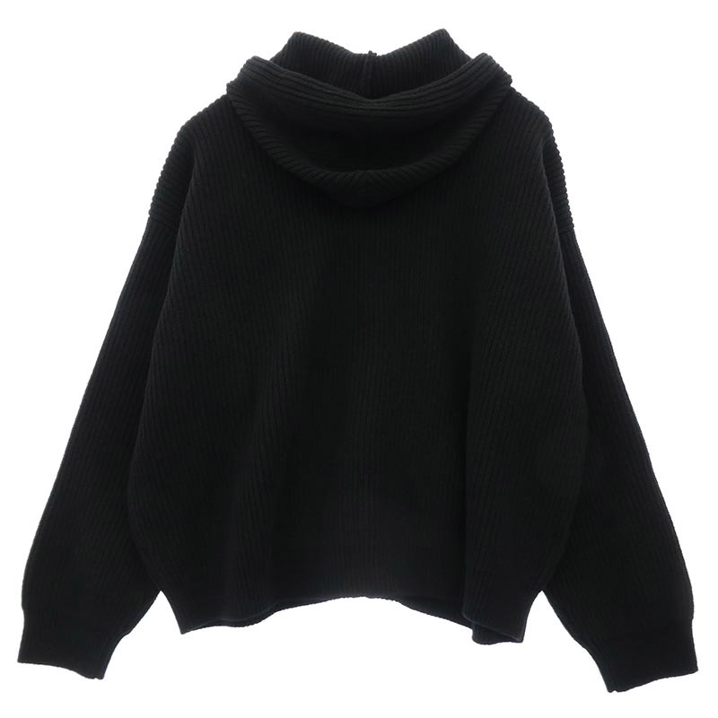 セリーヌ RY0JF0ZTQ.38NO Hooded Cardigan セーター リブニットパーカー ジップアップ フーディ カーディガン 買取実績 画像